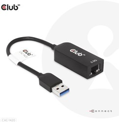 CLUB3D USB 3.2 Gen1 Type A to RJ45 2.5Gbps Adapter