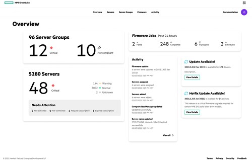 HPE Compute Ops Management Standard 1-year Upfront ProLiant SaaS