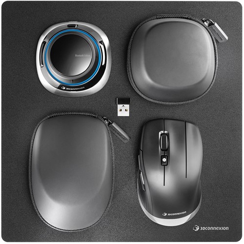 3Dconnexion SpaceMouse Wireless Kit 2 muis Universeel Rechtshandig RF Wireless + Bluetooth + USB Type-A Optisch