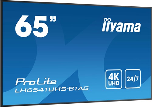 iiyama LH6541UHS-B1AG beeldkrant 163,8 cm (64.5") LCD 500 cd/m² 4K Ultra HD Zwart 24/7-3