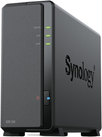 Synology DiskStation DS124 data-opslag-server NAS Desktop Ethernet LAN Zwart RTD1619B