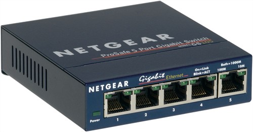 NETGEAR ProSAFE Unmanaged Switch - GS105 - Desktop - 5 Gigabit Ethernet poorten 10/100/1000 Mbps
