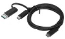 Lenovo 4X90U90618 USB-kabel 1 m USB 3.2 Gen 1 (3.1 Gen 1) USB A/USB C USB C Zwart