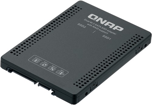 QNAP QDA-A2MAR behuizing voor opslagstations SDD-behuizing Zwart M.2