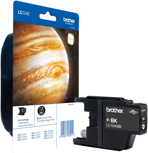 Brother LC-1240BKBP inktcartridge 1 stuk(s) Origineel Zwart