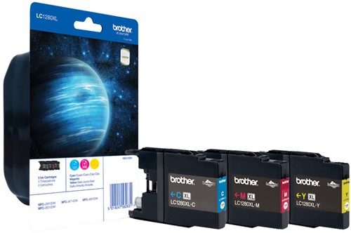 Brother Hoge opbrengst inktcartridge pakket: Cyaan / Magenta / Geel