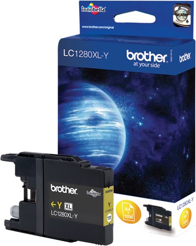 Brother LC1280XLY inktcartridge 1 stuk(s) Origineel Hoog (XL) rendement Geel