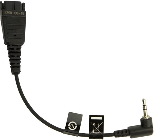 Jabra 8800-00-46 audio kabel 0,15 m QD 2.5mm jack Zwart