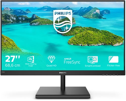 Philips E Line 275E1S/00 LED display 68,6 cm (27") 2560 x 1440 Pixels Quad HD Zwart