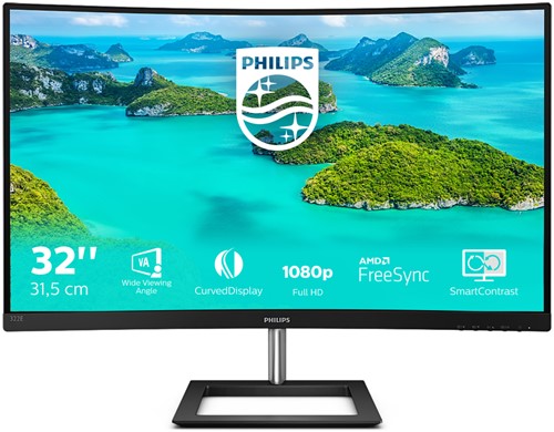 Philips E Line 322E1C/00 LED display 80 cm (31.5") 1920 x 1080 Pixels Full HD LCD Zwart