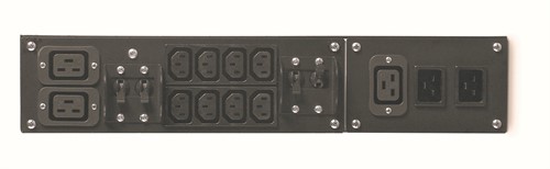 APC Service bypass Panel SBP5000RMI2U - 230V, Hardwire of C20 ingang, (8x) C13 & (2x) C19 uitgang