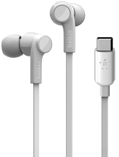 Belkin ROCKSTAR™ in-ear oordopjes met USB-C connector - Wit