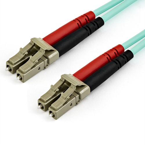 StarTech.com 15m LC/UPC naar LC/UPC OM4 Multimode Glasvezel Netwerkkabel, 50/125µm LOMMF/VCSEL Zipcord Fiber, 100G Netwerken, Low Insertion Loss, LSZH Fiber Patch Kabel