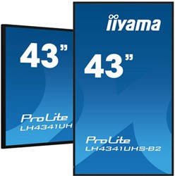 iiyama LH4341UHS-B2 beeldkrant 108 cm (42.5") LCD 500 cd/m² 4K Ultra HD Type processor Android 8.0 18/7