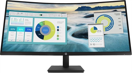HP P34hc G4 86,4 cm (34") 3440 x 1440 Pixels Quad HD LED Zwart