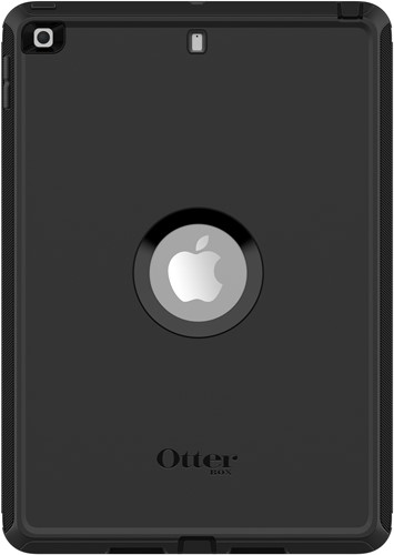 OtterBox Defender Case voor iPad 7th/8th/9th gen, schokbestendig, ultra robuuste met ingebouwde schermbeschermer, 2x getest volgens militaire standaard, Zwart