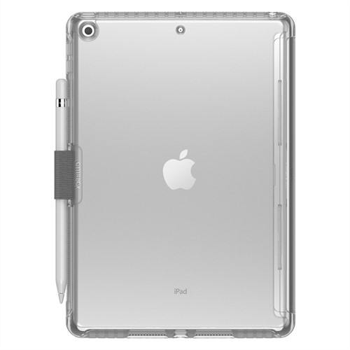 OtterBox Symmetry doorzichtige hoes voor iPad 7th/8th/9th gen, schokbestendig, valbestendig, dunne beschermende hoes, getest volgens militaire standaard, transparant, Geen retailverpakking