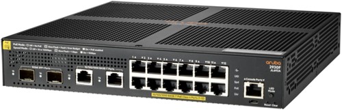 Aruba 2930F 12G PoE+ 2G/2SFP+ Managed L3 Gigabit Ethernet (10/100/1000) Power over Ethernet (PoE) 1U Zwart-2