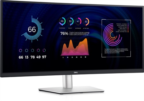 DELL P Series P3424WE computer monitor 86,7 cm (34.1") 3440 x 1440 Pixels 4K Ultra HD LCD Zwart