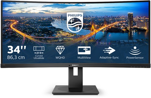 Philips B Line 345B1C/00 computer monitor 86,4 cm (34") 3440 x 1440 Pixels Quad HD LCD Zwart