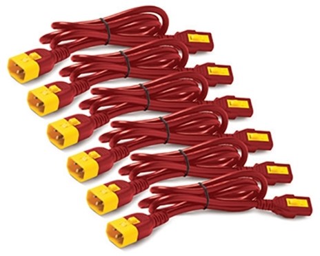 APC AP8702S-WWX340 electriciteitssnoer Rood 0,61 m C13 stekker C14 stekker