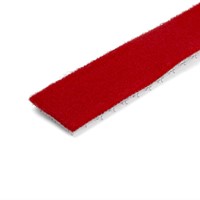 StarTech.com 15m Bulk Rol Klittenband - Op Maat te Knippen Herbruikbare Kabelbinders - Industriële Klitband Tape - Zelfklevende Klittenband Tyrap Strips - Rood-2