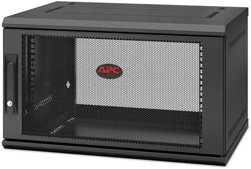 APC NetShelter WX AR106SH4, 6U/HE, 19inch Wandpatchkast, Geschikt voor muurbevestiging, Gemonteerd, 400mm diep