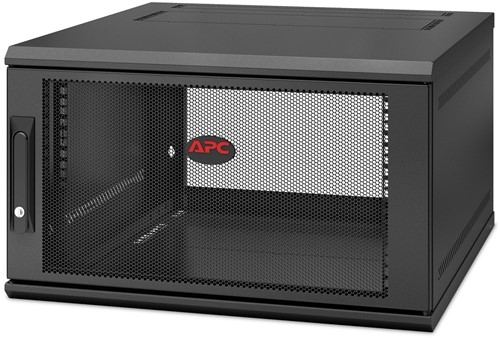 APC NetShelter WX AR106SH6, 6U/HE, 19inch Wandpatchkast, Geschikt voor muurbevestiging, Gemonteerd, 600mm diep