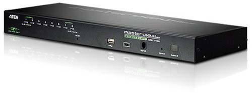 ATEN 1-Lokaal/Op Afstand Delen en Toegang, 8-Poorts PS/2-USB VGA KVM over IP Schakelaar