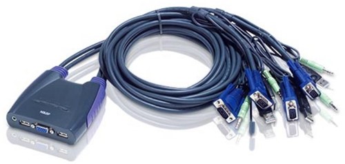 ATEN 4-poorts USB VGA-/audiokabel KVM-switch (0,9 m, 1,2 m)