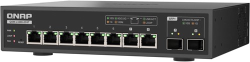 QNAP QSW-L3208-2C6T netwerk-switch Managed 10G Ethernet (100/1000/10000) Desktop Zwart