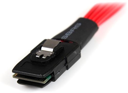 StarTech.com 50 cm lange, serieel aangesloten SCSI SAS-kabel SFF-8087 naar 4x vastklikkend SATA-2