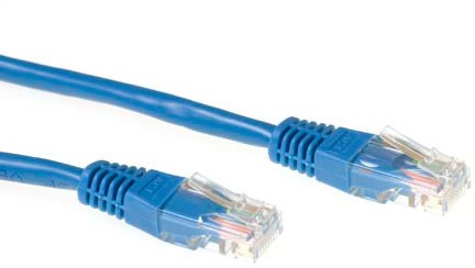 ACT Blauwe 1 meter UTP CAT6 patchkabel met RJ45 connectoren