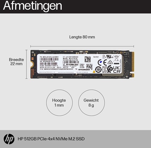 HP 512GB PCIe-4x4 NVMe M.2 SSD PCI Express 4.0-2