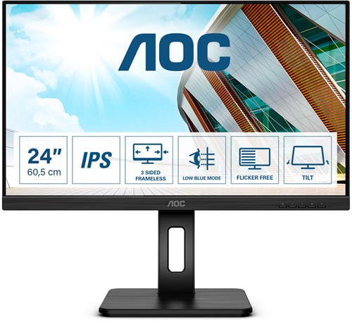 AOC P2 Q24P2Q LED display 60,5 cm (23.8") 2560 x 1440 Pixels Quad HD Zwart