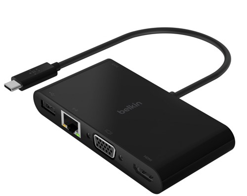 Belkin AVC004BTBK interface hub USB 3.2 Gen 1 (3.1 Gen 1) Type-C Zwart