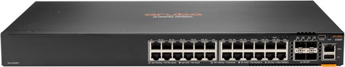 Aruba 6200F 24G Class4 PoE 4SFP+ 370W Managed L3 Gigabit Ethernet (10/100/1000) Power over Ethernet (PoE) 1U Zwart