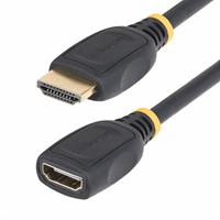 StarTech.com 0,5m HDMI 2.0 Verlengkabel, High Speed HDMI Port Saver Kabel, 4K 60Hz, HDMI Male naar Female HDMI Adapter Kabel, HDMI Extender, M/F