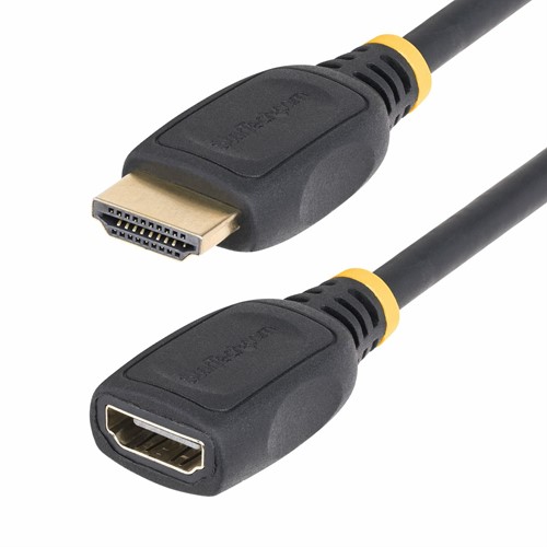 StarTech.com 0,5m HDMI 2.0 Verlengkabel, High Speed HDMI Port Saver Kabel, 4K 60Hz, HDMI Male naar Female HDMI Adapter Kabel, HDMI Extender, M/F