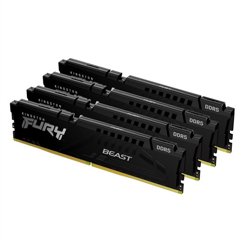 Kingston Technology FURY Beast Black XMP memory geheugenmodule 64 GB 4 x 16 GB DDR5 6000 MHz