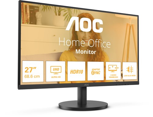 AOC B3 U27B3M computer monitor 68,6 cm (27") 3840 x 2160 Pixels 4K Ultra HD LCD Zwart