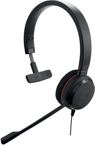Jabra Evolve 20 MS Mono Headset Bedraad Hoofdband Kantoor/callcenter USB Type-A Zwart