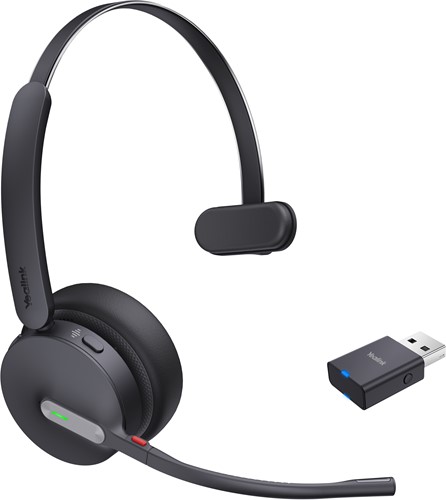 Yealink WH64 Hybrid Mono UC Headset Draadloos Hoofdband Kantoor/callcenter Micro-USB Bluetooth Zwart