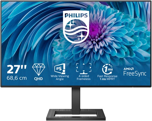 Philips E Line 275E2FAE/00 computer monitor 68,6 cm (27") 2560 x 1440 Pixels 4K Ultra HD LED Zwart