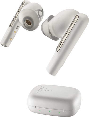 POLY Voyager Free 60 UC M White Sand Earbuds + BT700 USB-C-adapter + oplaadcase basis
