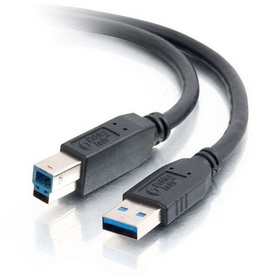 C2G 2m USB 3.0 A Male to B Male Cable USB-kabel USB B Zwart