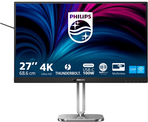 Philips 6000 series 27B2U6903/00 computer monitor 68,6 cm (27") 3840 x 2160 Pixels 4K Ultra HD LED Antraciet