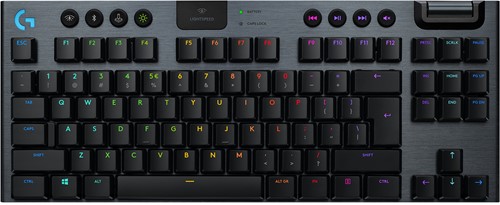 Logitech G G915 TKL Tenkeyless LIGHTSPEED Wireless RGB Mechanical Gaming Keyboard toetsenbord RF-draadloos + Bluetooth QWERTY Engels Koolstof