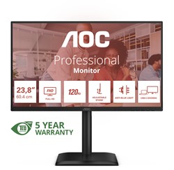 AOC E4 24E4CV computer monitor 60,5 cm (23.8") 1920 x 1080 Pixels Full HD LED Zwart