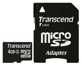 Transcend 4 GB microSDHC Klasse 4